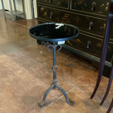 Iron Cocktail Table w/ Mirrored Top 10.75"Diam x 19.75" T