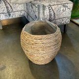 Wicker Glass Demijohn 20"T