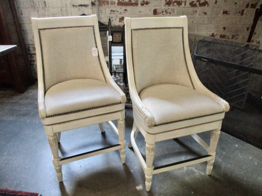Pair French Style Swivel Counter Stools 41"T x 24" Seat x 21.5"W x 18"D FINAL SALE