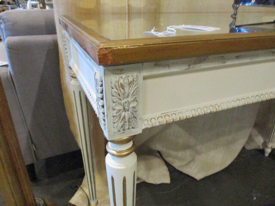Long French Console With Mirrored Top 87"L x 20"D x 33"T