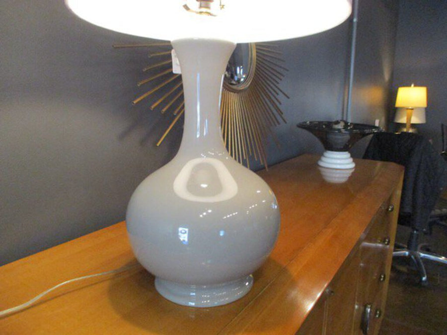 Grey Ceramic Lamp 28"T To Finial FINAL SALE PRICE
