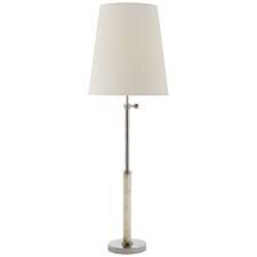 NEW PAIR Of Brett Petite Polished Nickel And Marble Table Lamps 26.5"T FINAL PRICE