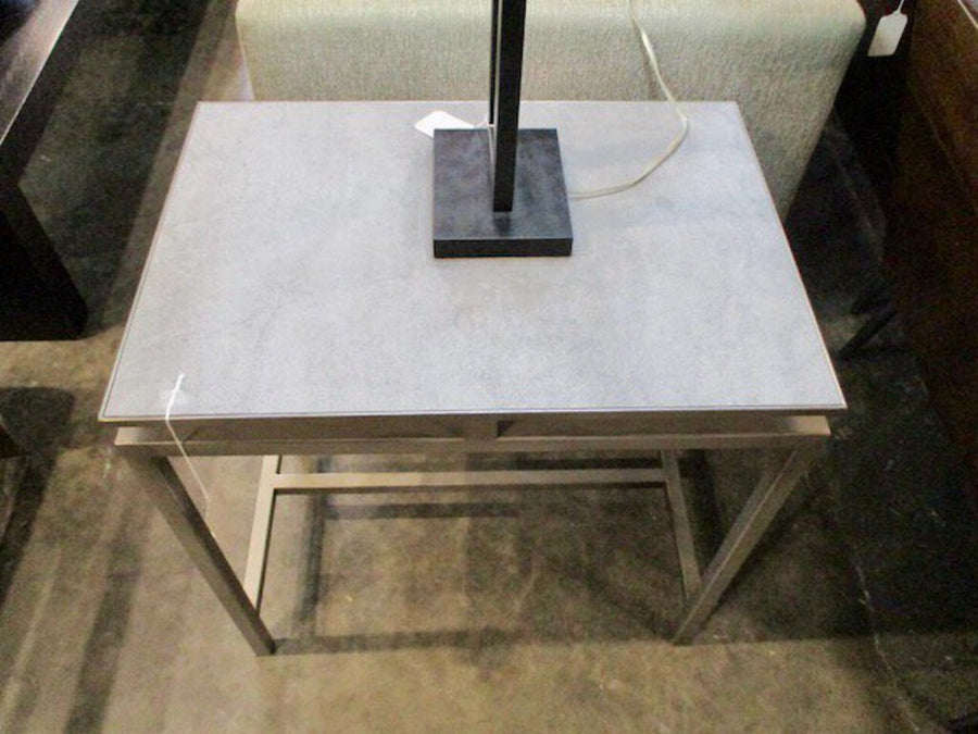 Accent Table With Stone Top 26"W x 18"D x 26"T FINAL SALE PRICE