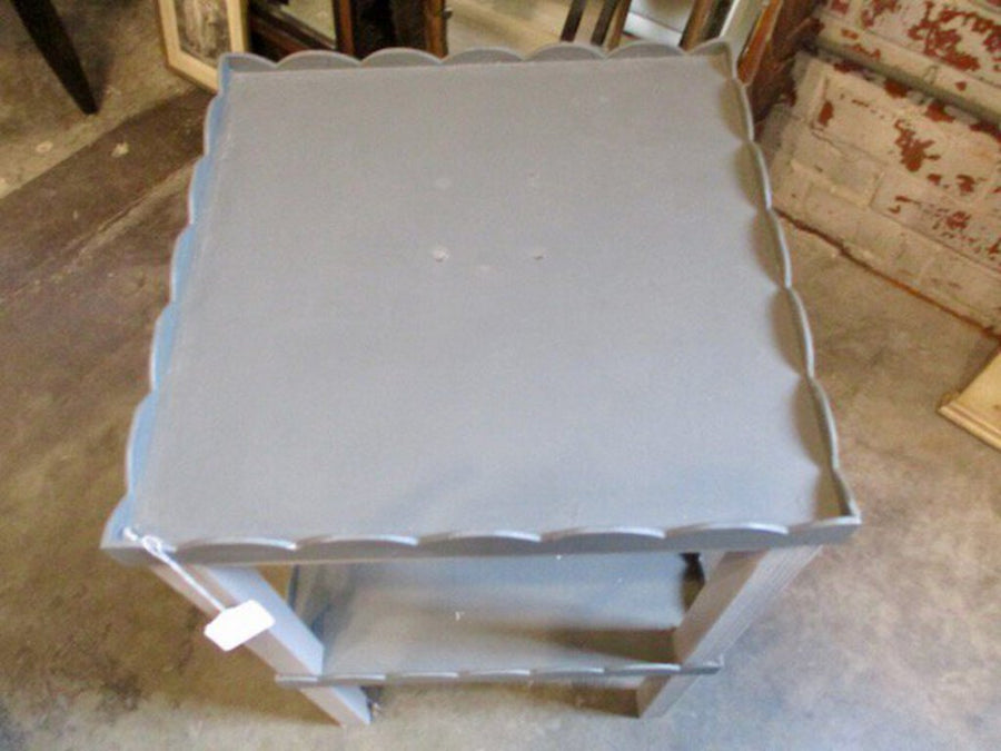 Grey Painted End Table 18.5"W x 18.5"D x 30.5"T