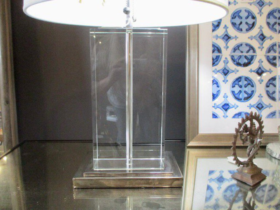 The Hollywood Block Crystal Lamp 19.5"T x 11.5"W FINAL SALE PRICE