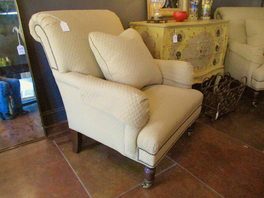 Drexel Heritage Club Chair In Robert Allen Fabric 30"W x 31"D x 39"T FINAL SALE