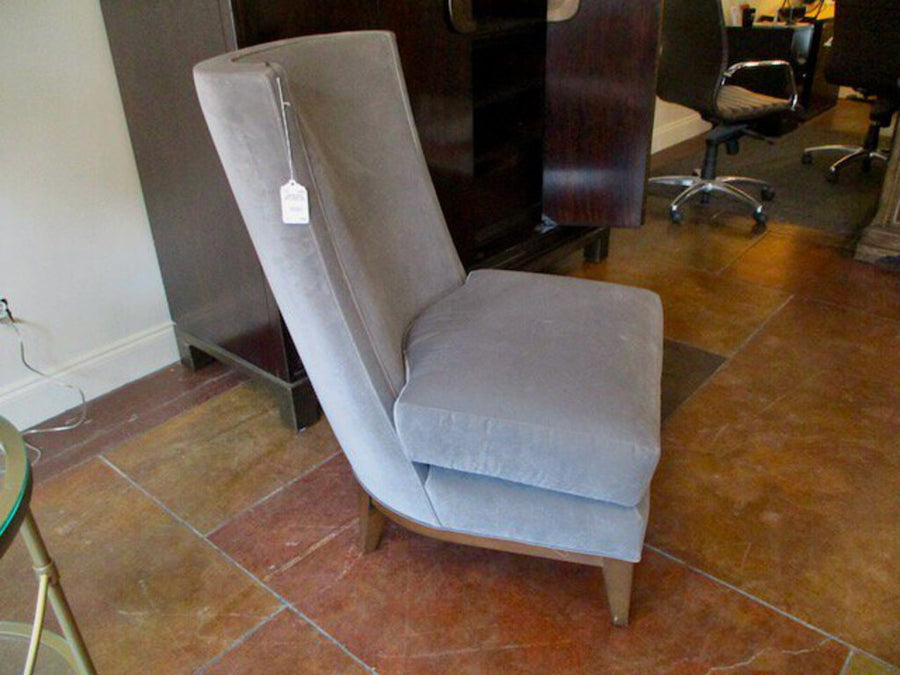 Charter Street Grey Velvet Chair 40"T x 24"W x 24"D