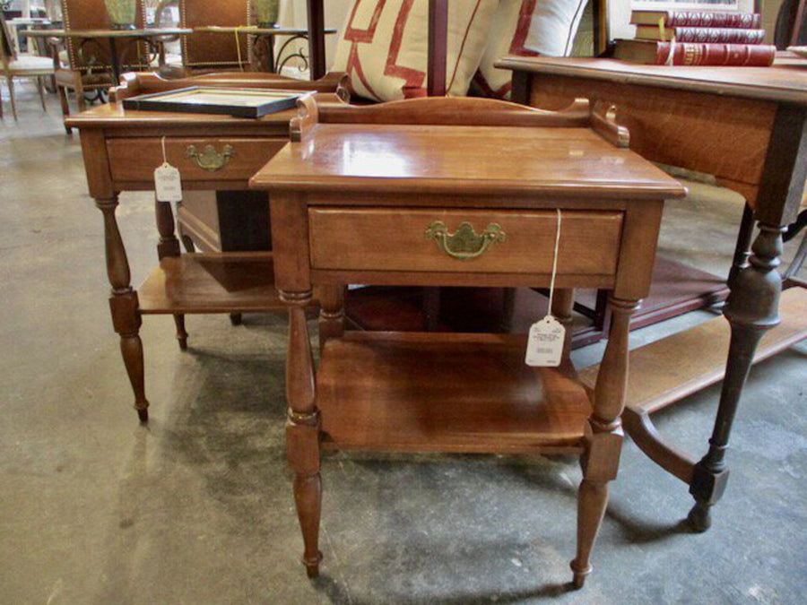 Vintage Wood Accent Table 20"W x 16"D x 26"T