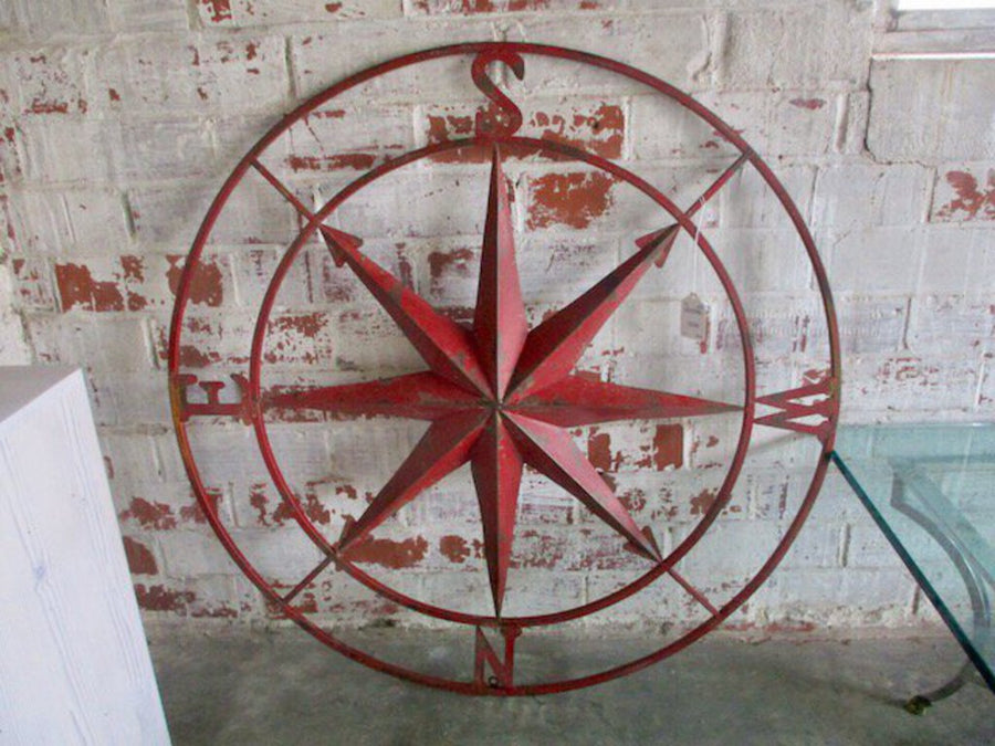 Round Compass Metal Art 41"Diam